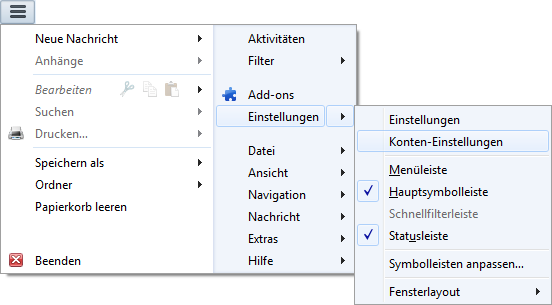 Mozilla Thunderbird E-Mail-Konto Einrichten Screenshot 1