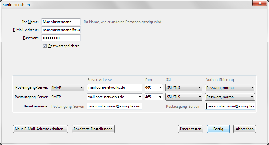 Mozilla Thunderbird E-Mail-Konto Einrichten Screenshot 4